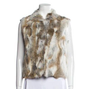 Adrienne Landau Rabbit Fur Vest
